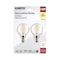 Satco 4-Watt G16.5 LED - Clear - Candelabra Base - 3000K - 350 Lumens - 120 Volts, 2PK S21811 - alternate 5